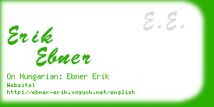erik ebner business card